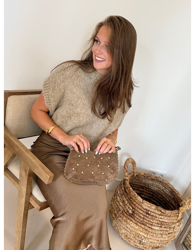 21Jewelz Knitted spencer - beige
