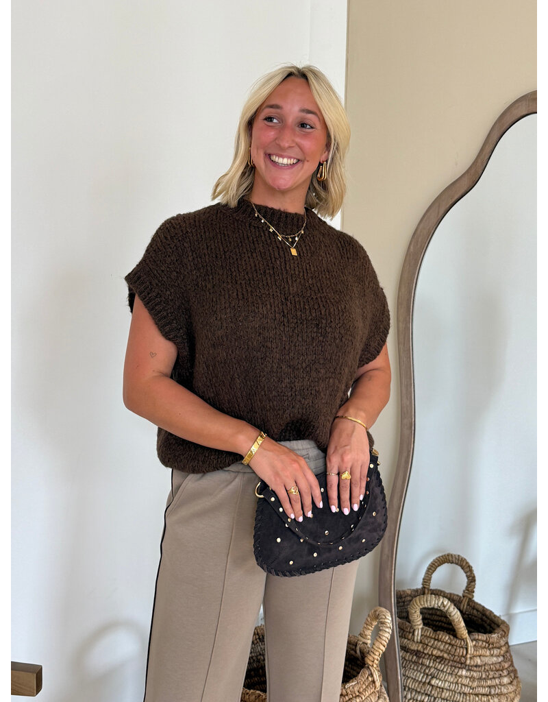 21Jewelz Knitted spencer - bruin