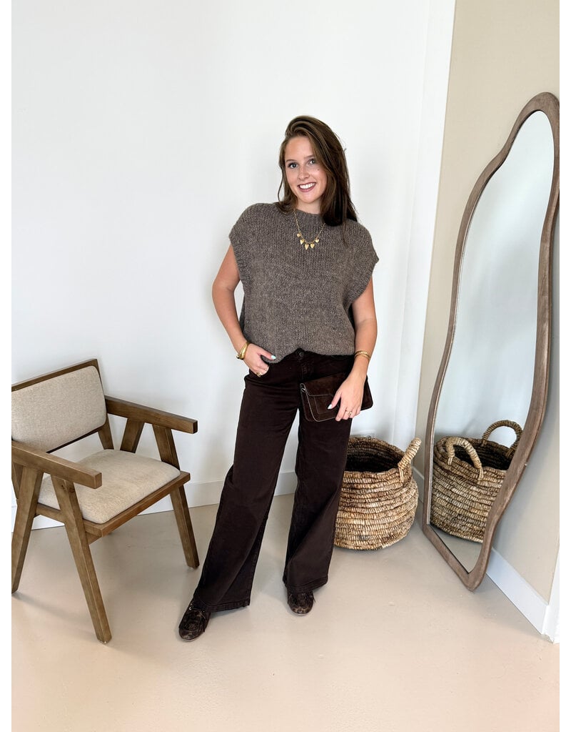 21Jewelz Knitted spencer - taupe