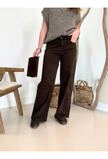 21Jewelz Stretch wide leg jeans - donkerbruin