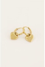 My Jewellery My Jewellery | Candy oorringen met kleine harten - goud