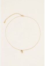 My Jewellery My Jewellery | Ketting met twee strass hartjes - goud