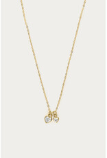 My Jewellery My Jewellery | Ketting met twee strass hartjes - goud