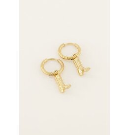 My Jewellery My Jewellery | Oorringen met cowboy boots - goud