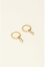 My Jewellery My Jewellery | Universe oorringen met drie steentjes - goud