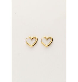 My Jewellery My Jewellery | Oorringen met klein open hart - goud