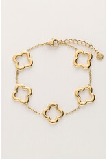 My Jewellery My Jewellery | Armband met vijf klavers - goud