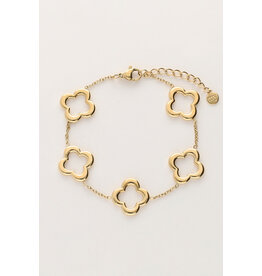 My Jewellery My Jewellery | Armband met vijf klavers - goud