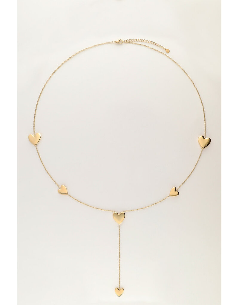 My Jewellery My Jewellery | Iconic lange ketting met hartjes - goud