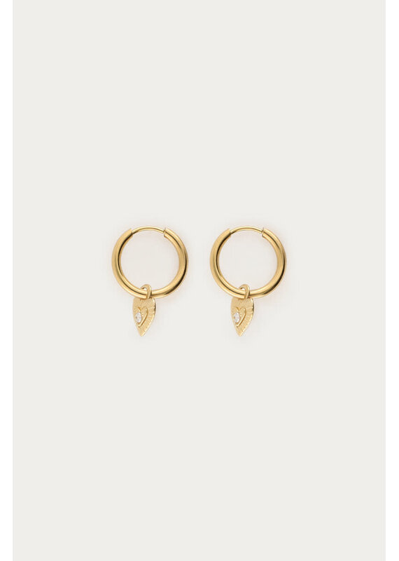 My Jewellery My Jewellery | Nomads minimalistische oorringen met hartje - goud