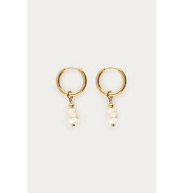 My Jewellery My Jewellery | Mystic oorringen met zoetwaterparel - goud