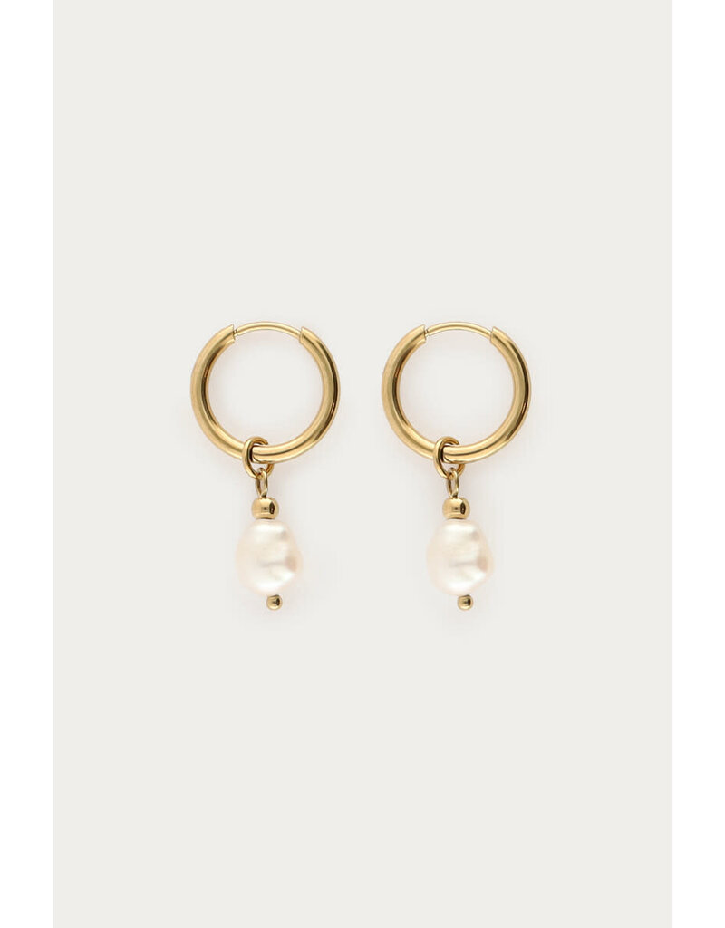 My Jewellery My Jewellery | Mystic oorringen met zoetwaterparel - goud