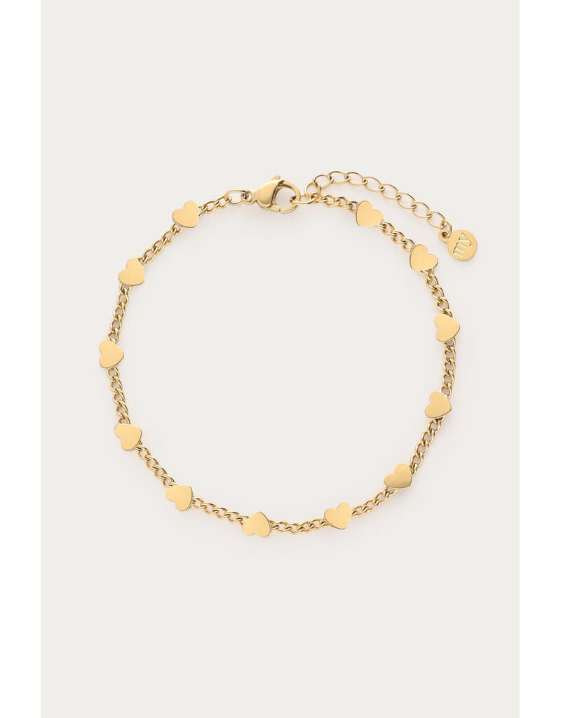 My Jewellery My Jewellery | Midnight armband met hartjes - goud