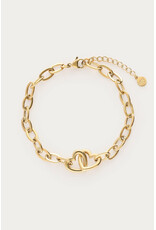 My Jewellery My Jewellery | Midnight armband met twee hartjes - goud