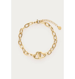My Jewellery My Jewellery | Midnight armband met twee hartjes - goud