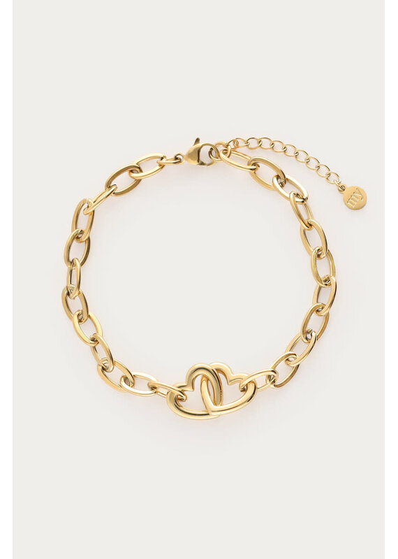 My Jewellery My Jewellery | Midnight armband met twee hartjes - goud