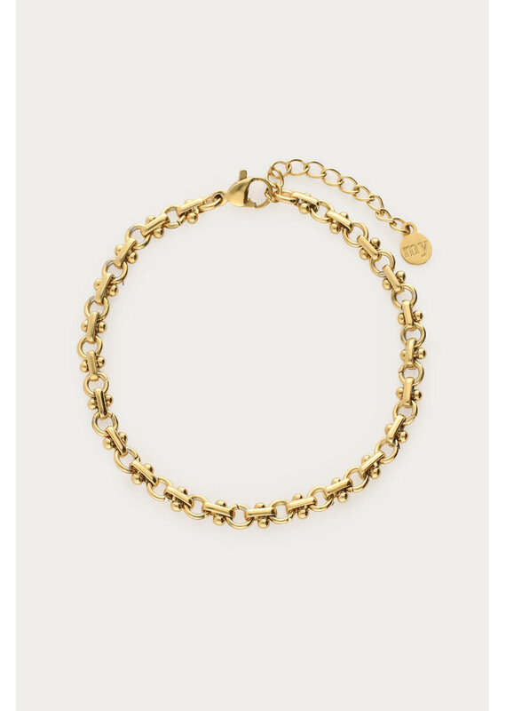 My Jewellery My Jewellery | Minimalistische armband met cirkel schakels - goud