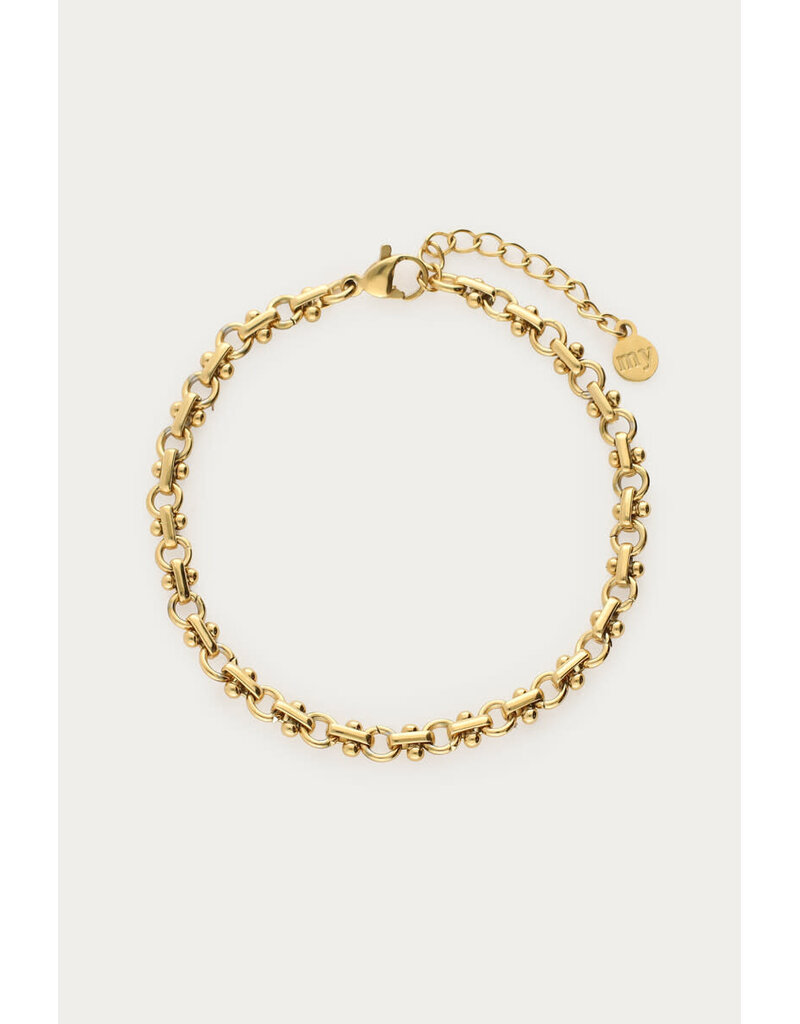 My Jewellery My Jewellery | Minimalistische armband met cirkel schakels - goud