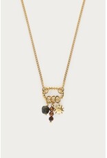 21Jewelz My Jewellery | Sunrocks ketting met zon en bruine kralen - goud