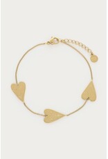 My Jewellery My Jewellery | Fortune armband met gegraveerde hartjes - goud