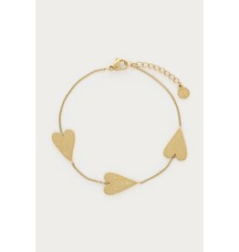 My Jewellery My Jewellery | Fortune armband met gegraveerde hartjes - goud