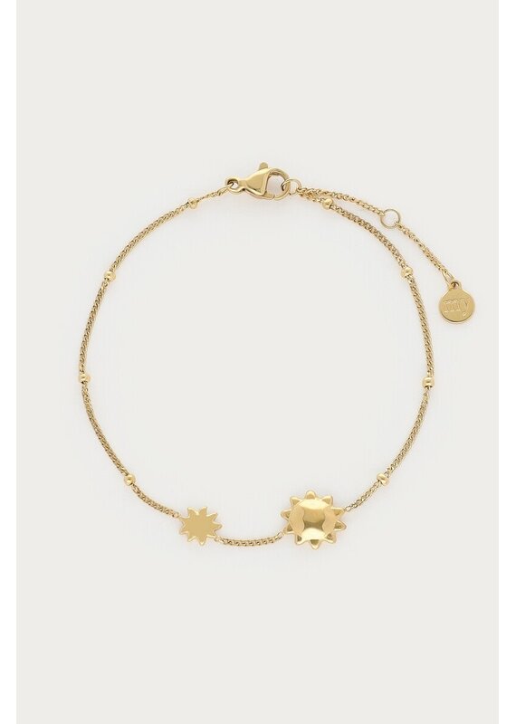 My Jewellery My Jewellery | Fortune armband met dubbele zon - goud