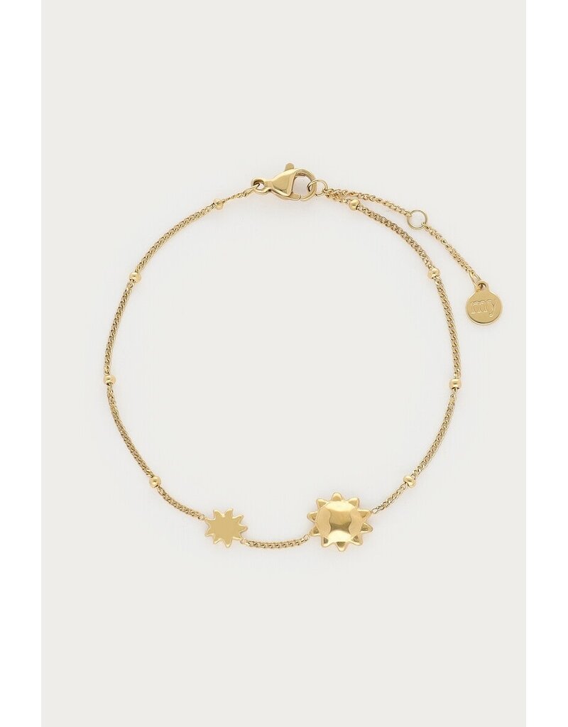 My Jewellery My Jewellery | Fortune armband met dubbele zon - goud