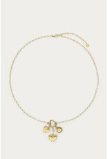 My Jewellery My Jewellery | Candy schakelketting met open hartjes bedels - goud