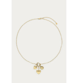 My Jewellery My Jewellery | Candy schakelketting met open hartjes bedels - goud