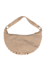 21Jewelz Medium halfronde tas met studs - suede beige