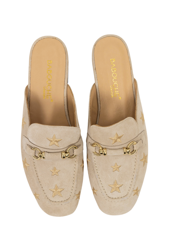 Babouche Babouche | Muiltje Ellis - suede beige
