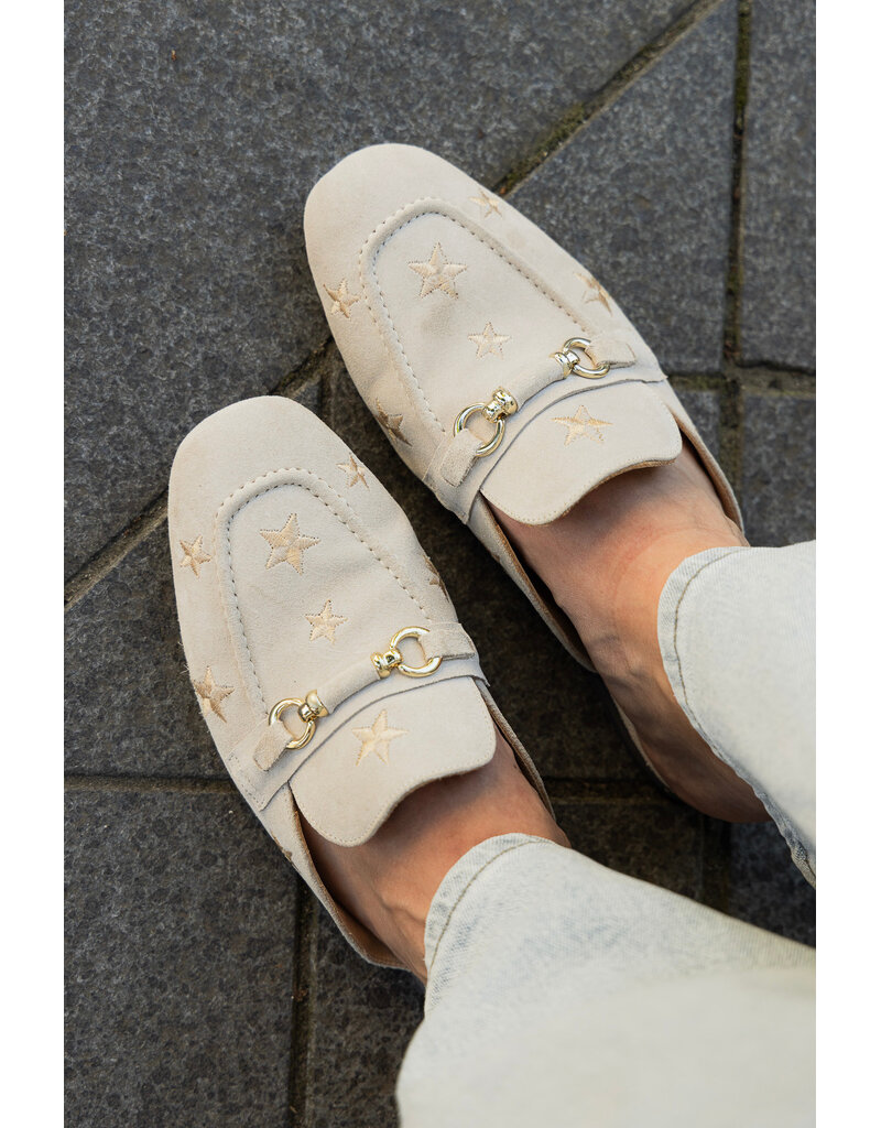 Babouche Babouche | Muiltje Ellis - suede beige