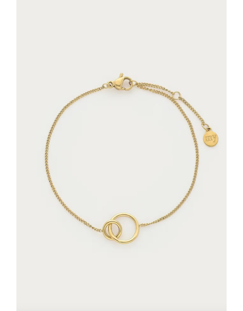 My Jewellery My Jewellery | Bold minimalistische armband met open cirkels - goud