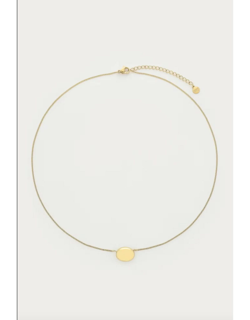 My Jewellery My Jewellery | Bold minimalistische ketting met ovalen dot - goud