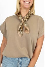 21Jewelz Sweatstof top met elastische band - taupe