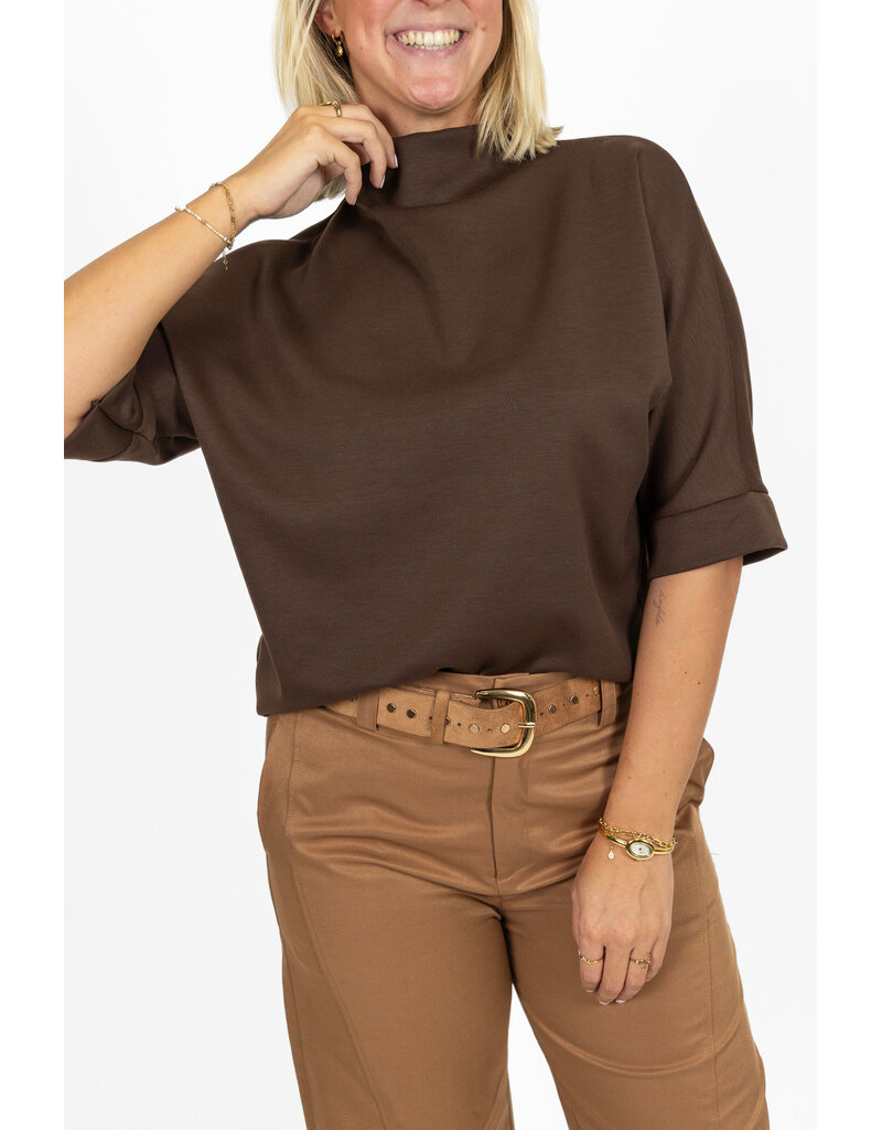 21Jewelz Sweatshirt met hoge hals - donkerbruin