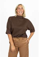 21Jewelz Sweatshirt met hoge hals - donkerbruin