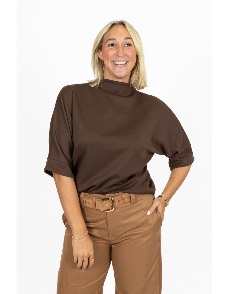 21Jewelz Sweatshirt met hoge hals - donkerbruin