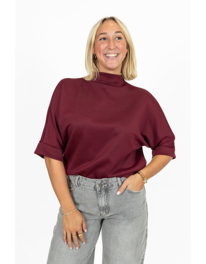 21Jewelz Sweatshirt met hoge hals - bordeaux