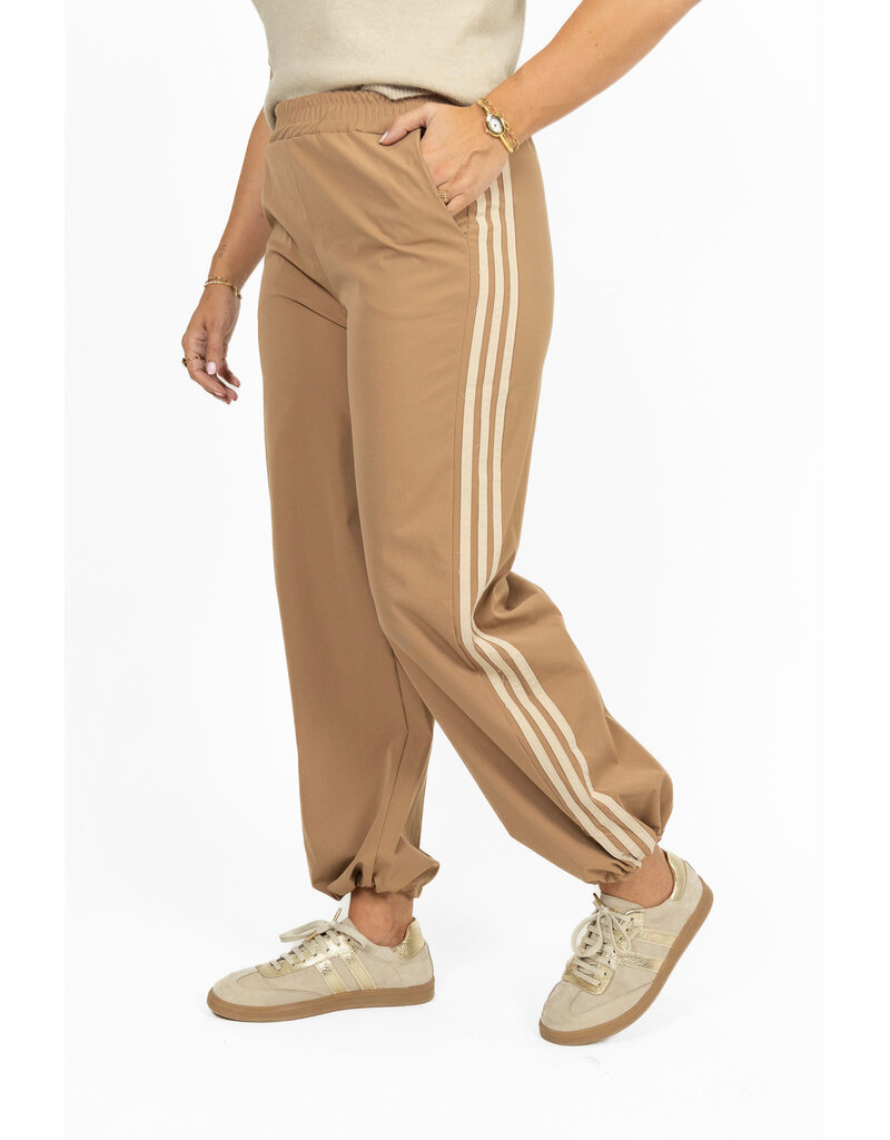 21Jewelz Pantalon met elastieke band en strepen - camel