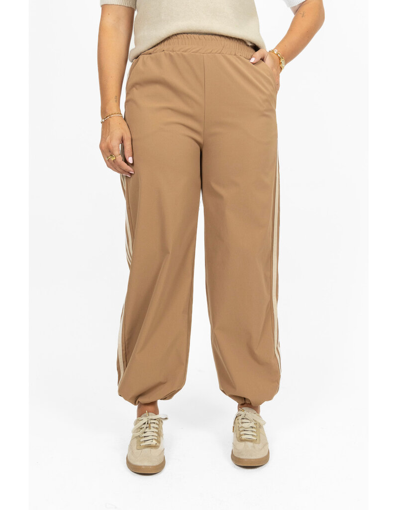 21Jewelz Pantalon met elastieke band en strepen - camel