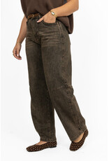 21Jewelz Barrel jeans - washed donkerbruin