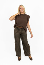 21Jewelz Barrel jeans - washed donkerbruin
