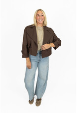 21Jewelz Korte trenchcoat - donkerbruin
