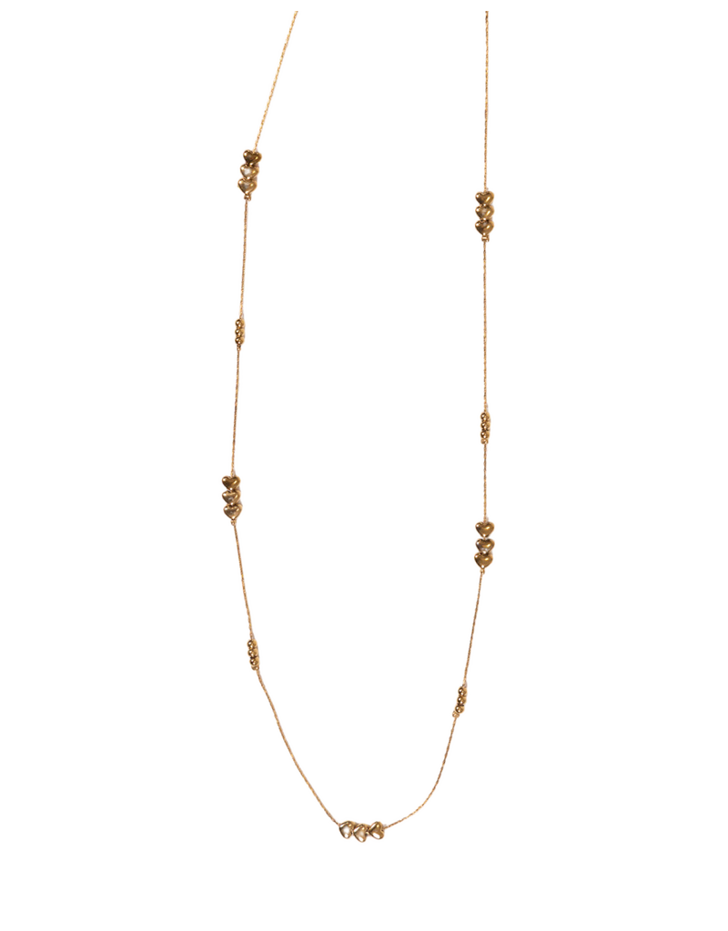 Go Dutch Label D&E | Long fine hearts necklace