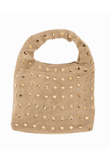 21Jewelz PU shopper met gouden studs - suede beige