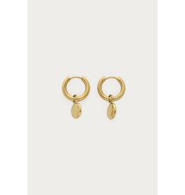 My Jewellery My Jewellery | Bold oorringen met ovalen dot - goud