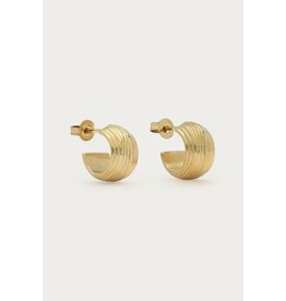 My Jewellery My Jewellery | Bold smalle oorringen met ribbels - goud