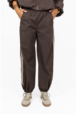 21Jewelz Pantalon met elastieke band en strepen - donkerbruin