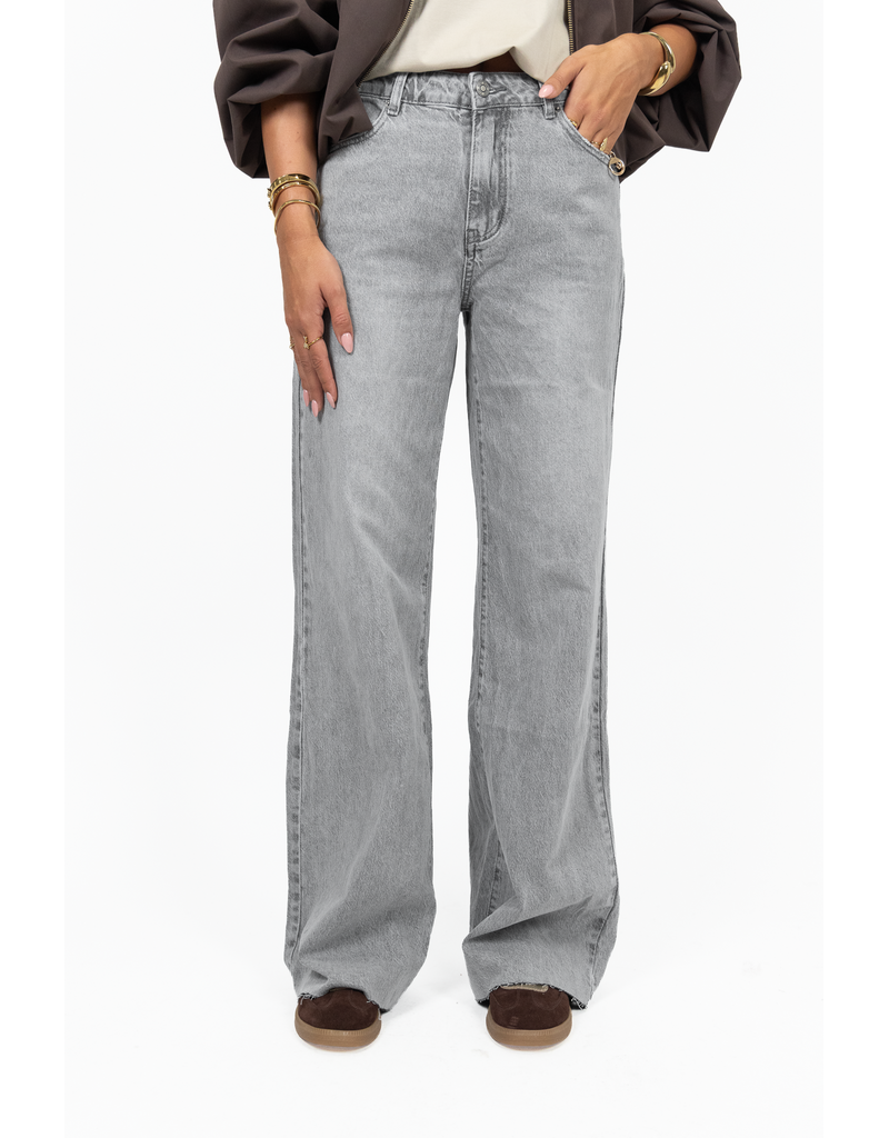 21Jewelz Extra tall wide leg jeans - grijs